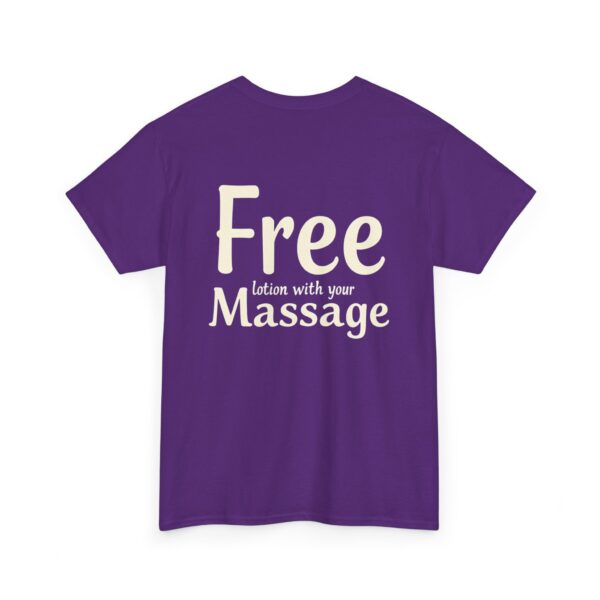 Free Lotion with Your Massage – Unisex Heavy Cotton Tee - Image 9