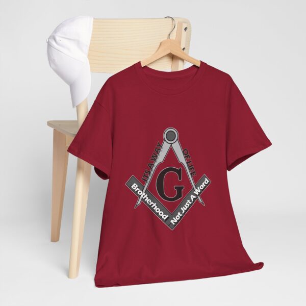 Brotherhood not just a word it's a way of life masonic t-shirt - Unisex Heavy Cotton Tee - Image 10