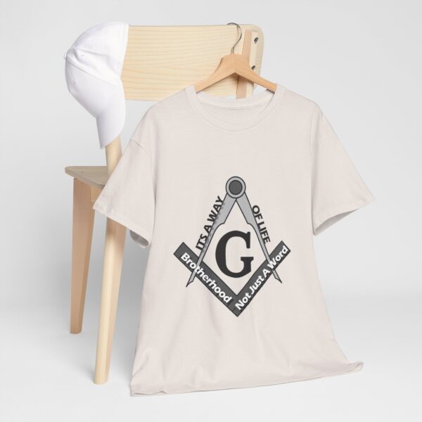 Brotherhood not just a word it's a way of life masonic t-shirt - Unisex Heavy Cotton Tee - Image 5