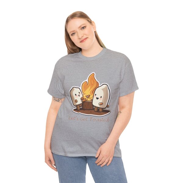 Let's Get Toasted Marshmallows by Campfire - Unisex Heavy Cotton Tee - Image 4