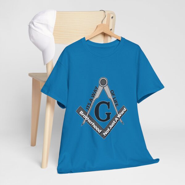 Brotherhood not just a word it's a way of life masonic t-shirt - Unisex Heavy Cotton Tee - Image 8