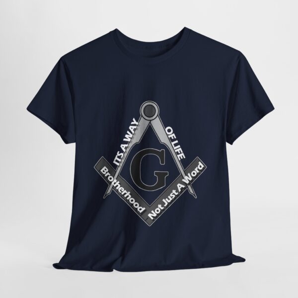 Brotherhood not just a word it's a way of life masonic t-shirt dark color shirts - Unisex Heavy Cotton Tee - Image 9