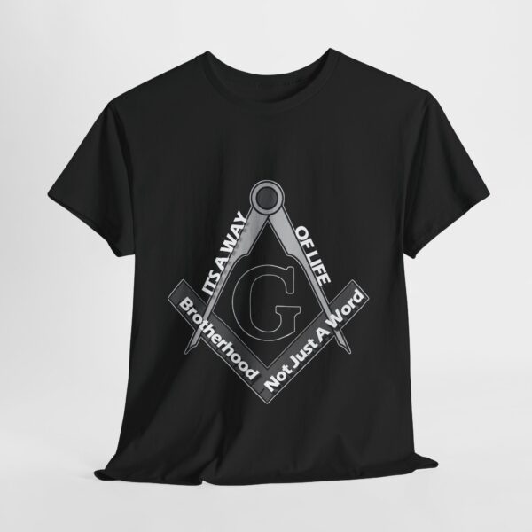 Brotherhood not just a word it's a way of life masonic t-shirt dark color shirts - Unisex Heavy Cotton Tee