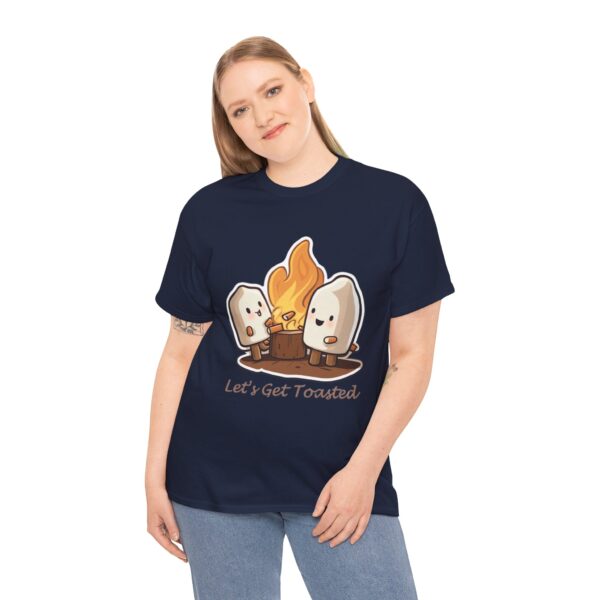 Let's Get Toasted Marshmallows by Campfire - Unisex Heavy Cotton Tee - Image 7