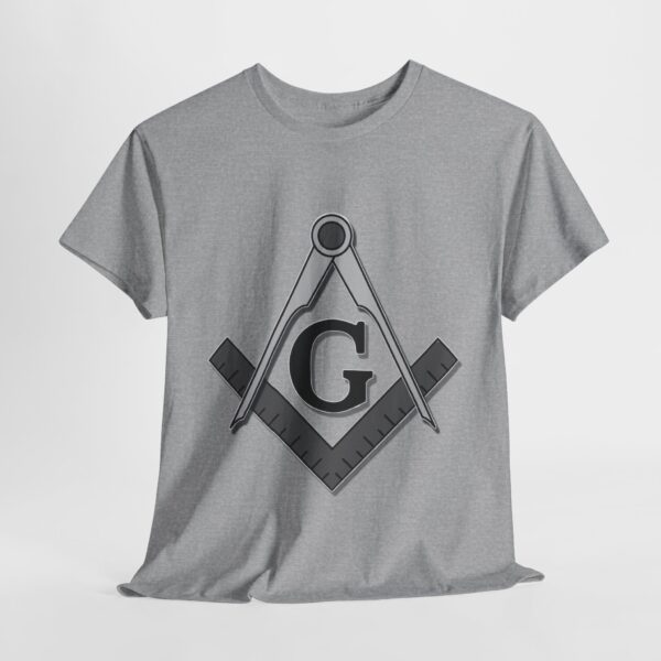 Square and Compass Freemasonry T-shirt - Unisex Heavy Cotton Tee