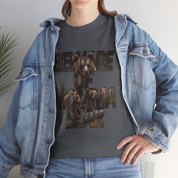 Beware of Momma Bear - Unisex Heavy Cotton Tee - Image 6