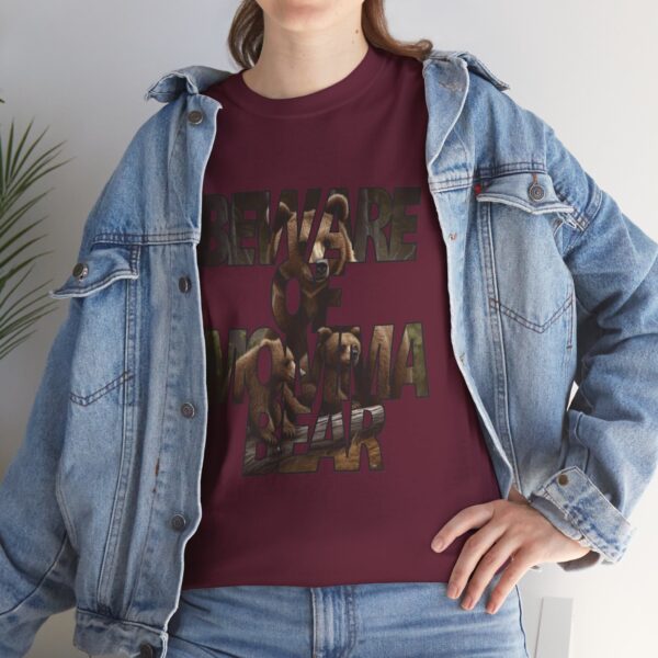 Beware of Momma Bear - Unisex Heavy Cotton Tee - Image 4