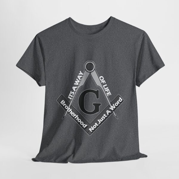 Brotherhood not just a word it's a way of life masonic t-shirt dark color shirts - Unisex Heavy Cotton Tee - Image 6