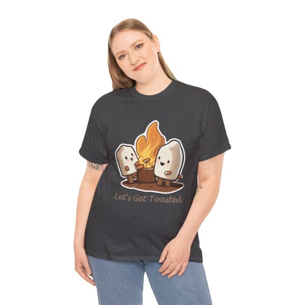 Let's Get Toasted Marshmallows by Campfire - Unisex Heavy Cotton Tee - Image 5
