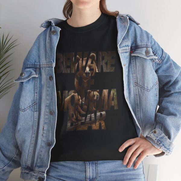 Beware of Momma Bear - Unisex Heavy Cotton Tee - Image 2