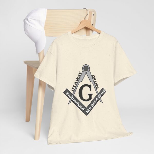 Brotherhood not just a word it's a way of life masonic t-shirt - Unisex Heavy Cotton Tee - Image 6