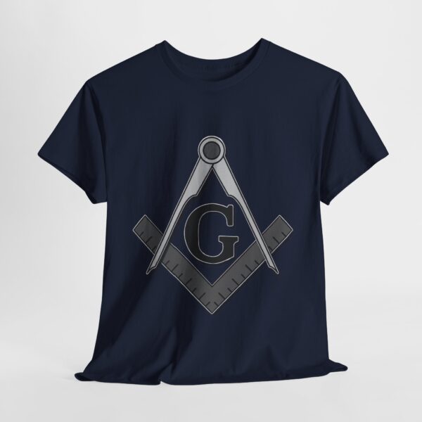 Square and Compass Freemasonry T-shirt - Unisex Heavy Cotton Tee - Image 9