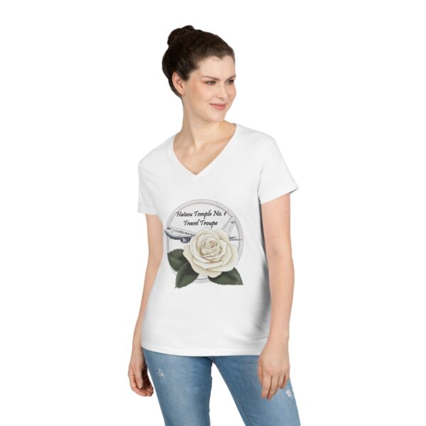 Hatasu Temple No. 1 Travel Troupe - Ladies' V-Neck T-Shirt