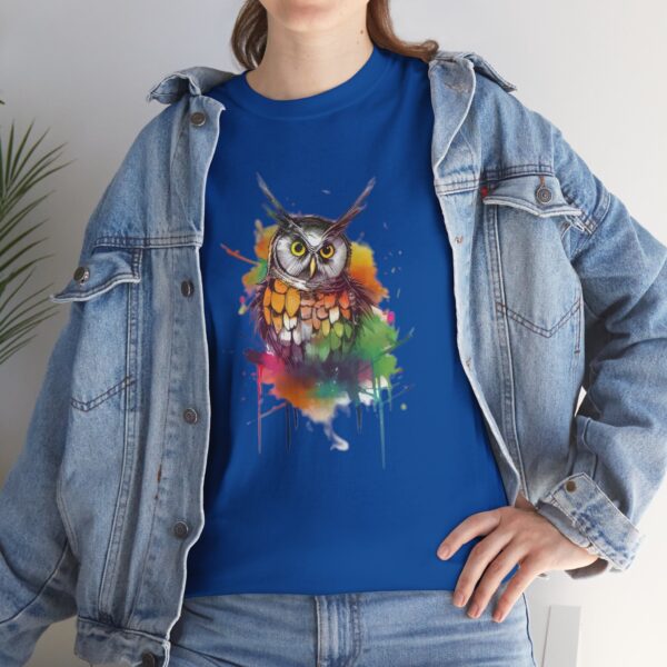 Owl T-Shirt - Unisex Heavy Cotton Tee - Image 6