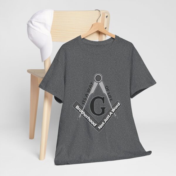 Brotherhood not just a word it's a way of life masonic t-shirt - Unisex Heavy Cotton Tee - Image 7