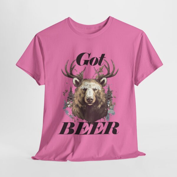 Got Beer? An animal called a Beer which is the head of a bear with deer antlers - Unisex Heavy Cotton Tee - Image 10