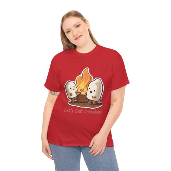 Let's Get Toasted Marshmallows by Campfire - Unisex Heavy Cotton Tee - Image 8