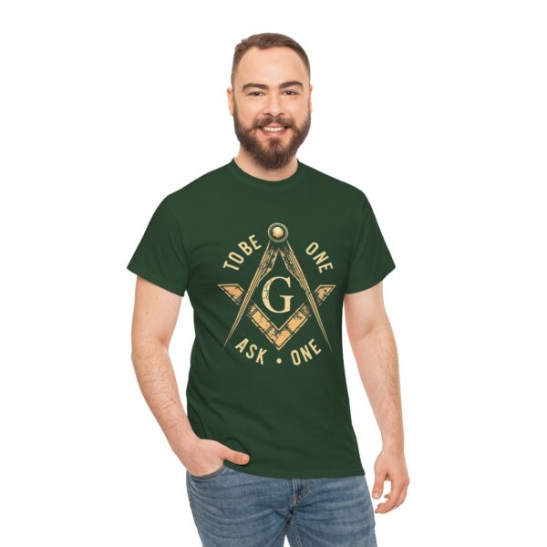 To Be One Ask One Free Mason Shirt - Unisex Heavy Cotton Tee - Image 4