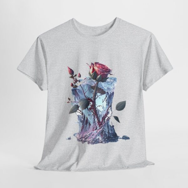 The Frozen Rose - Unisex Heavy Cotton Tee - Image 2
